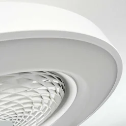 Ventilateur De Plafond Penon Led Blanc, 1 Lumiere, Telecommandes