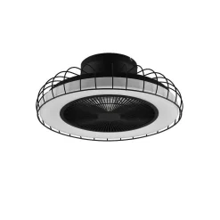 Ventilateur De Plafond Reality Sandfjord Led Noir, 1 Lumiere, Telecommandes