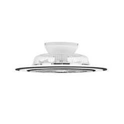 Ventilateur De Plafond Reality Flaga Led Noir, 1 Lumiere, Telecommandes