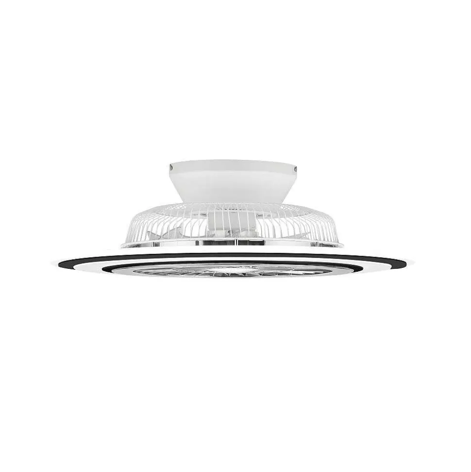 Ventilateur De Plafond Reality Flaga Led Noir, 1 Lumiere, Telecommandes