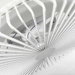 Ventilateur De Plafond Rivarotta Led Blanc, 1 Lumiere, Telecommandes