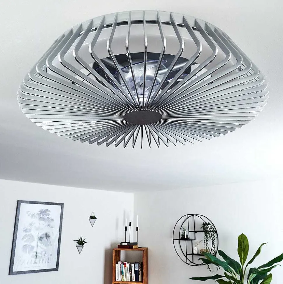 Ventilateur De Plafond Rivarotta Led Blanc, 1 Lumiere, Telecommandes