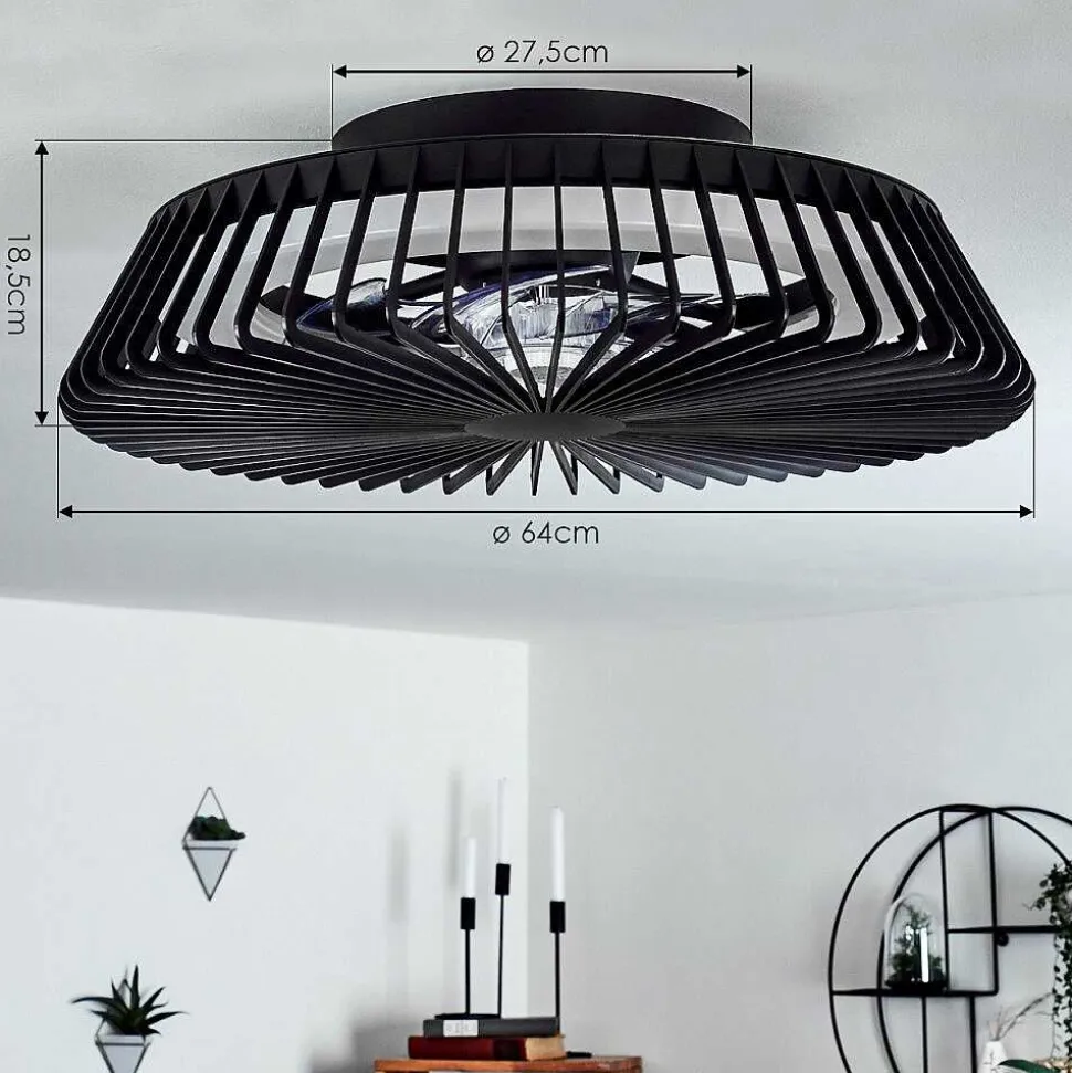 Ventilateur De Plafond Rivarotta Led Blanc, 1 Lumiere, Telecommandes