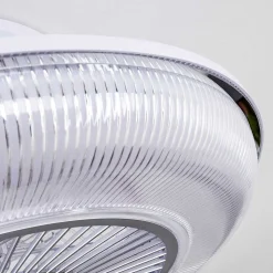 Ventilateur De Plafond Riccione Led Blanc, 1 Lumiere, Telecommandes, Changeur De Couleurs