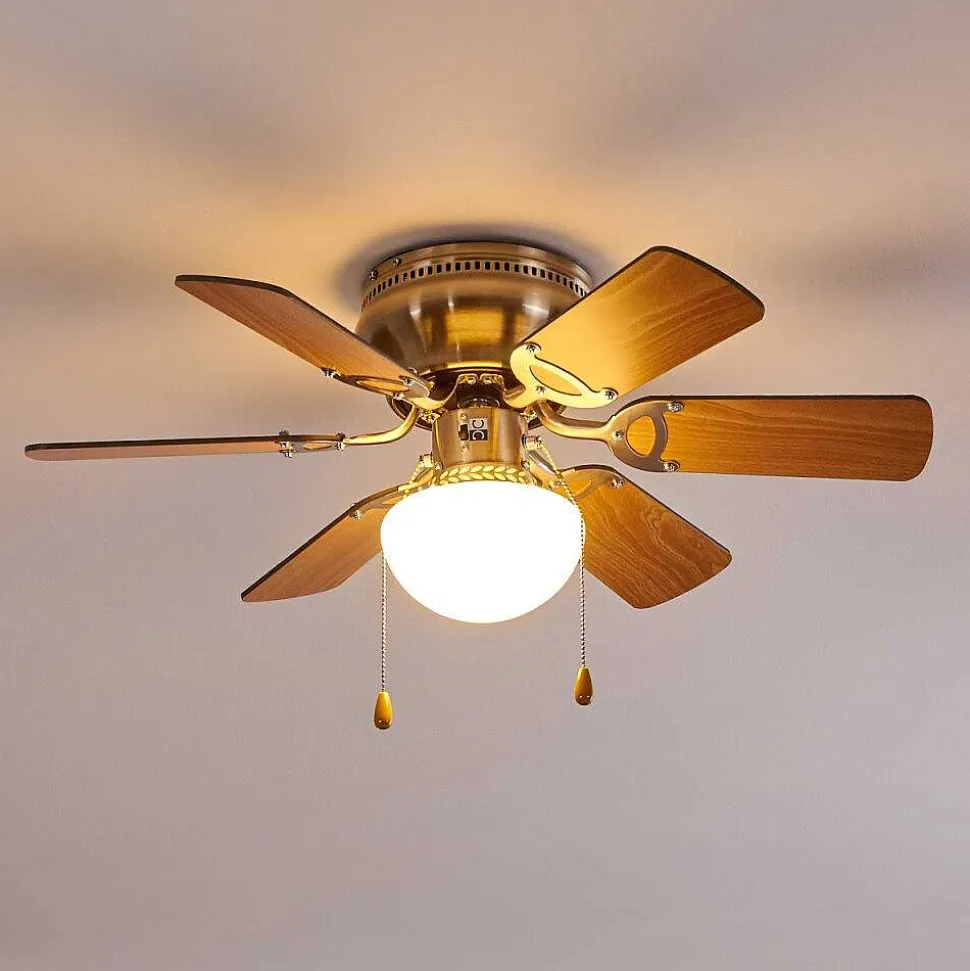 Ventilateur De Plafond Trillo Nickel Mat, 1 Lumiere