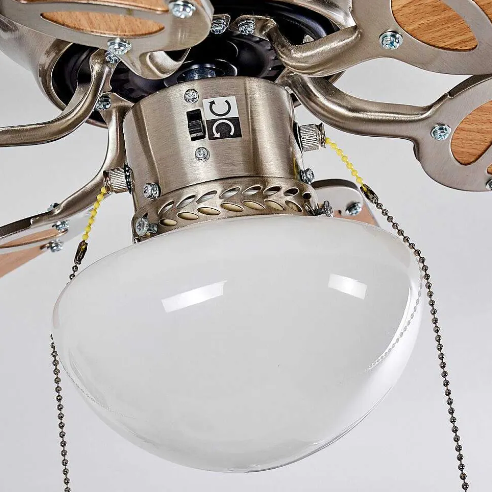 Ventilateur De Plafond Trillo Nickel Mat, 1 Lumiere