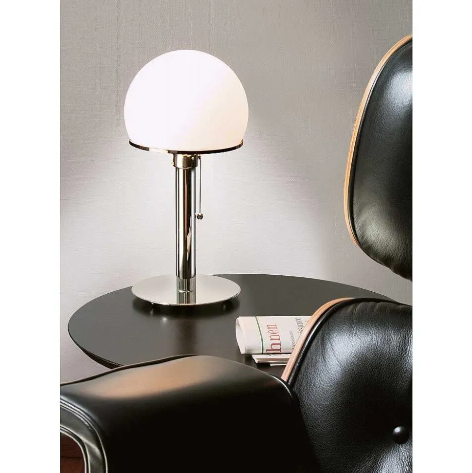 Wagenfeld 24 Tecnolumen Lampe A Poser Nickel Brillant, 1 Lumiere